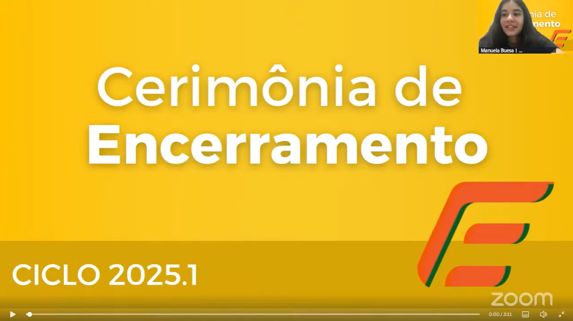 Cerimônia de Encerramento dos Cursos Ao Vivo 2025.1